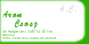 aron csosz business card